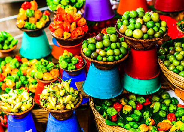 Fresh Vegetable Market in San Cristobal de las Casas, Chiapas, Mexico