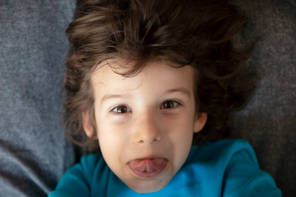 Boy with beautiful green eyes