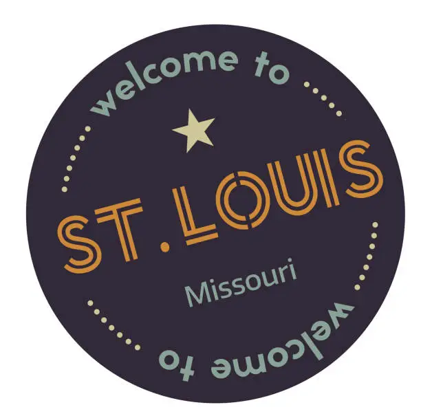 Vector illustration of Welcome to Saint Louis Missouri