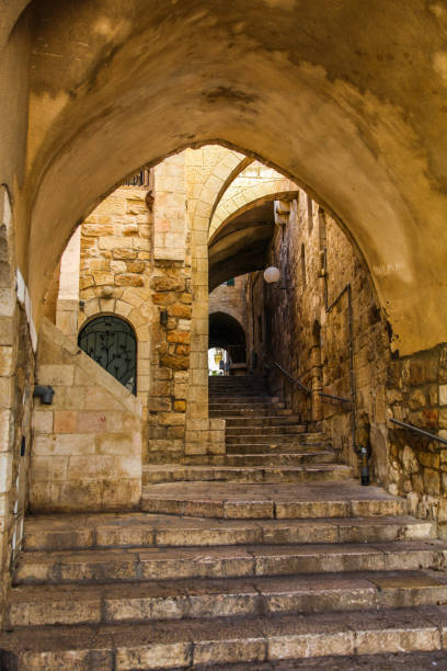 istock Quiet Stairway within the old city of Jerusalem 1141044814