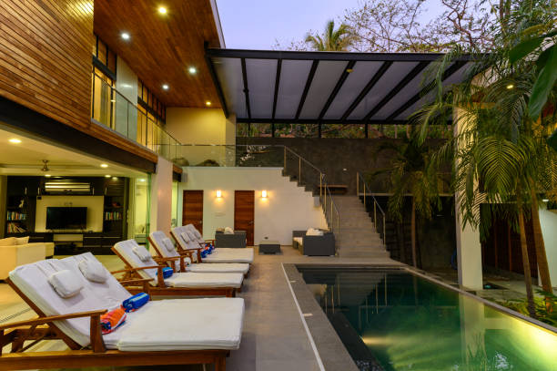 istock Luxury rental property home with a swimming pool 1141049200