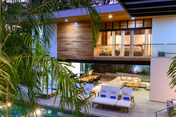 istock Luxury rental property home with a swimming pool 1141049718