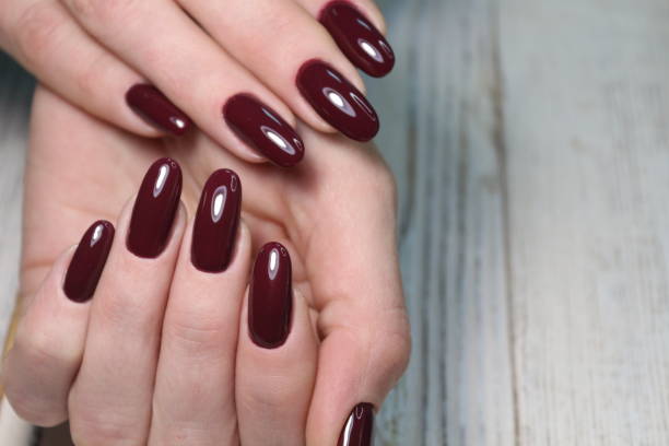 istock Youth manicure design best nails, gel varnish 1141052741