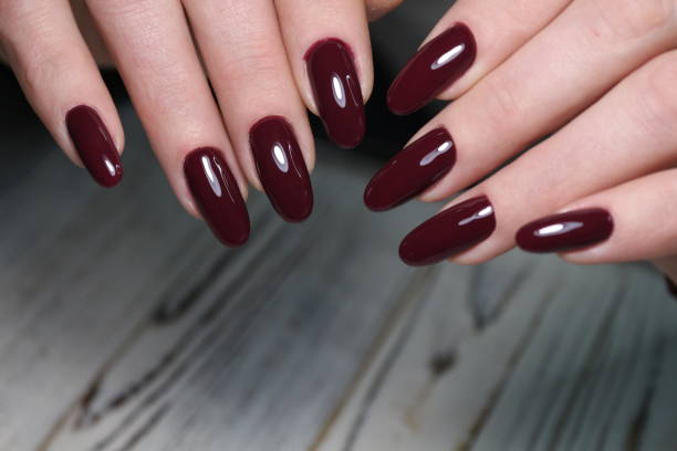 istock Youth manicure design best nails, gel varnish 1141052792