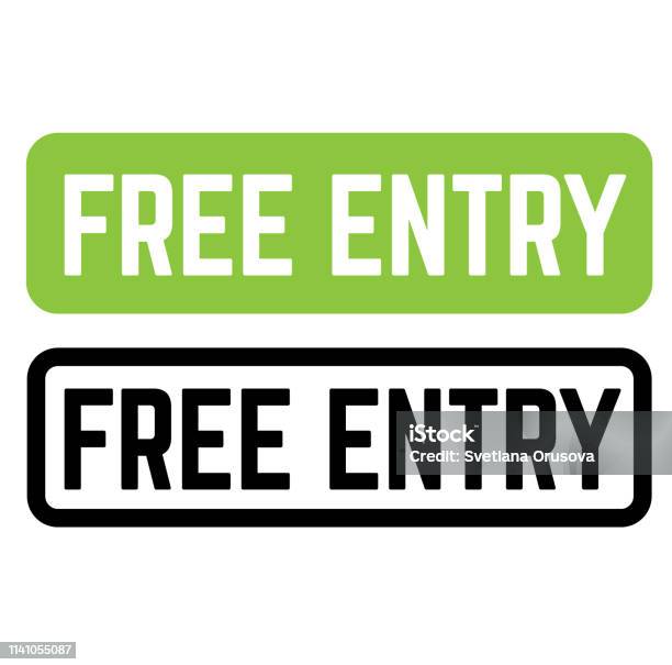 Free Entry Stamp On White Stock Illustration - Download Image Now - Free of Charge, Passing - Sport, Accessibility