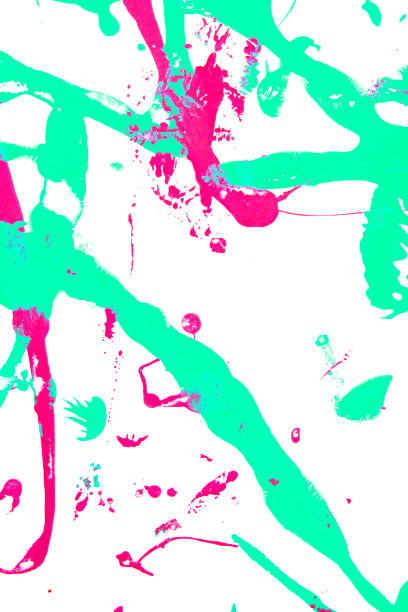 istock Vibrant Paint Messy Background Acrylic Splatter 1141055536