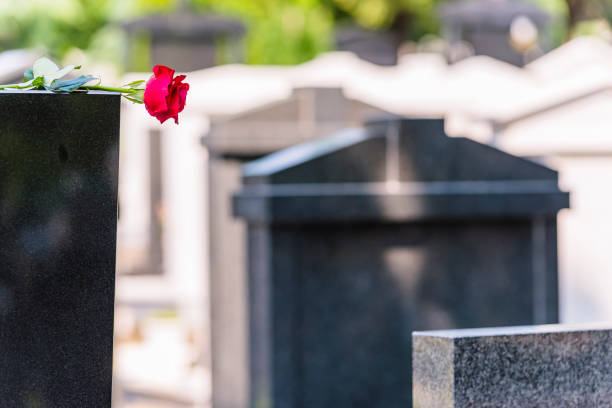 istock Flower On A Grave In A Cemetery 1141055756