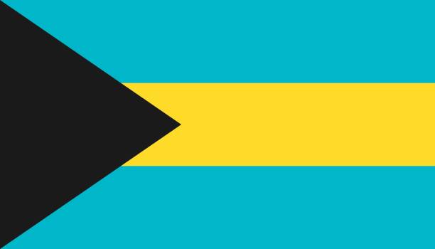 illustrazioni stock, clip art, cartoni animati e icone di tendenza di icona della bandiera delle bahamas in stile piatto. illustrazione vettoriale del segno nazionale. concetto di business politico. - bahamian flag