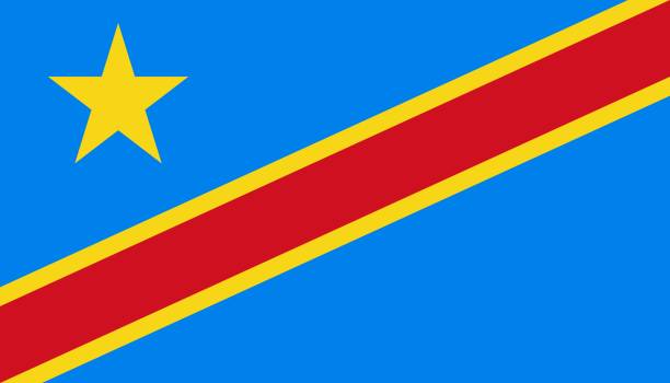 Democratic Republic of the Congo flag icon in flat style. National sign vector illustration. Politic business concept. Democratic Republic of the Congo flag icon in flat style. National sign vector illustration. Politic business concept. democratic republic of the congo stock illustrations