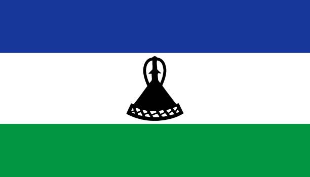 illustrations, cliparts, dessins animés et icônes de icône de drapeau du lesotho dans le style plat. illustration de vecteur de signe national. concept d’affaires politique. - lesotho