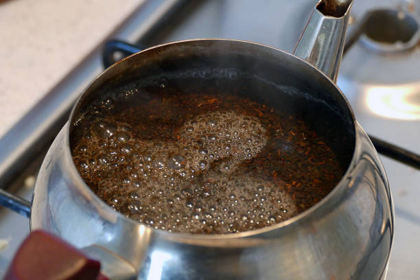 istock Newly brewed tea in teapot, 1141059214