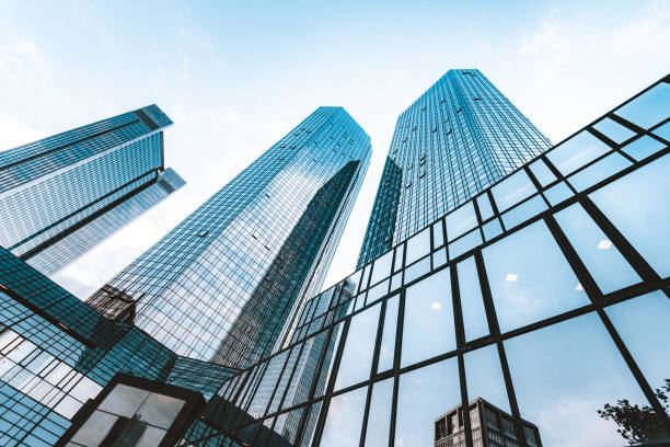 istock Modern skyscrapers in business district 1141060604