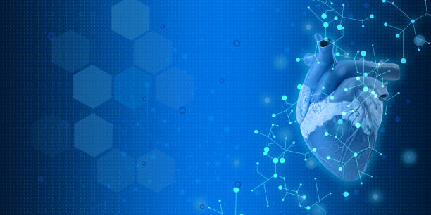 Medical symbol image on high tech blue background