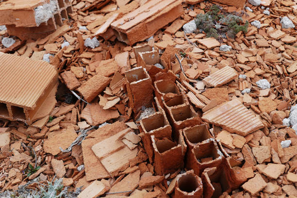 istock rotten concrete and bricks, use of poor quality materials in construction, 1141061960