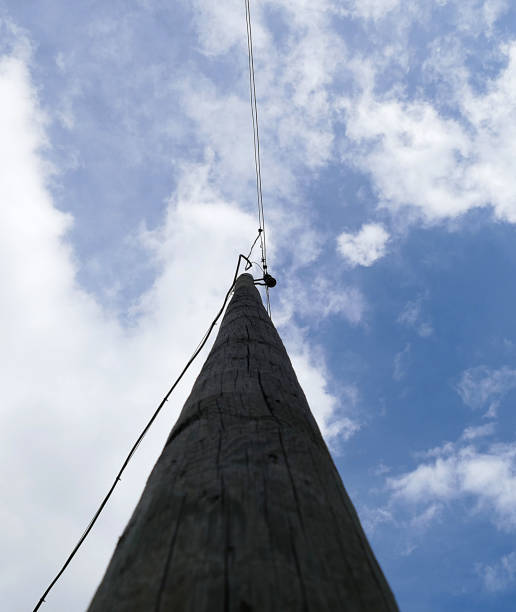 istock perspective view of the electric pole, 1141061961