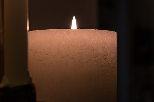 Candlelight in close up