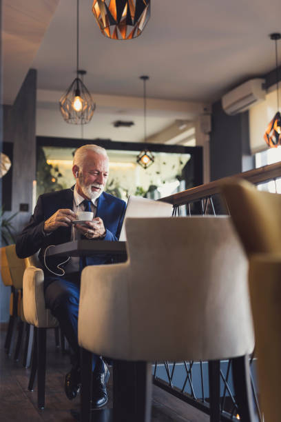istock Senior businessman having a conference call 1141066487