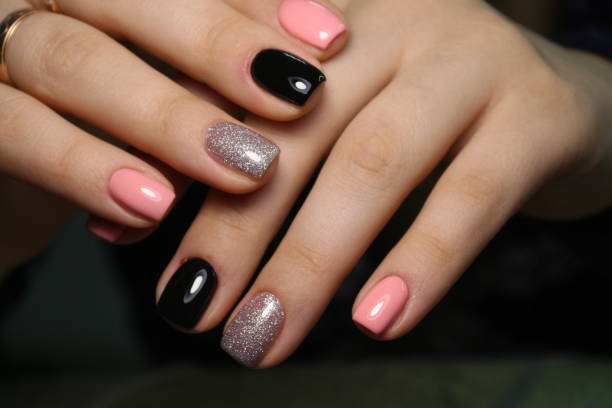 istock Amazing natural nails. Women's hands with clean manicure 1141066753