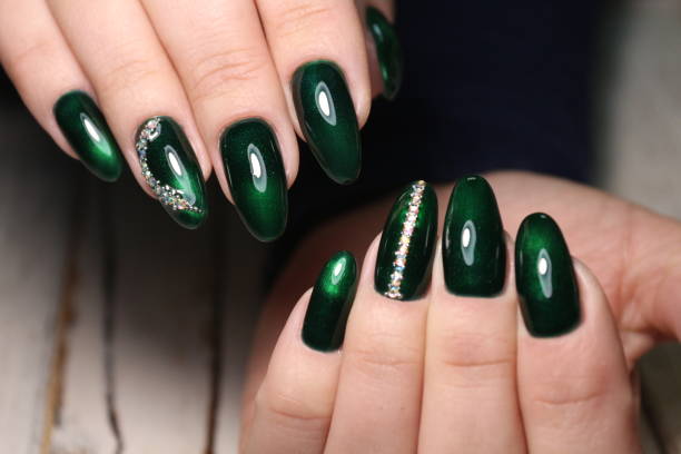 istock Manicured nails Nail Polish art design. Best nails 1141066925