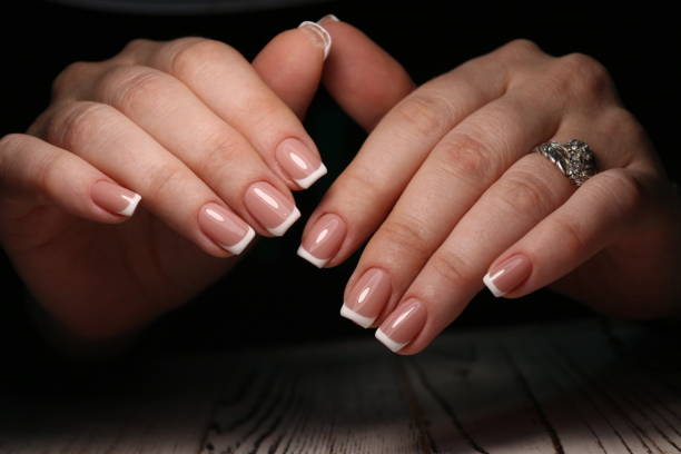 istock Youth manicure design best nails, gel varnish 1141066992