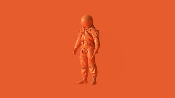 istock Orange Spaceman Astronaut Cosmonaut Advanced Crew Escape Suit 1141068781