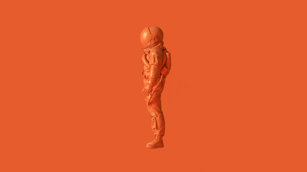 istock Orange Spaceman Astronaut Cosmonaut Advanced Crew Escape Suit 1141068829