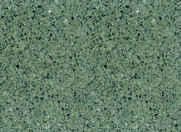 Green mottled terrazzo floor tile surface texture background. stock photo