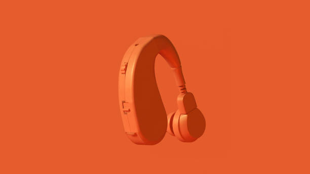 istock Orange Behind the Ear Hearing Aid 1141070435