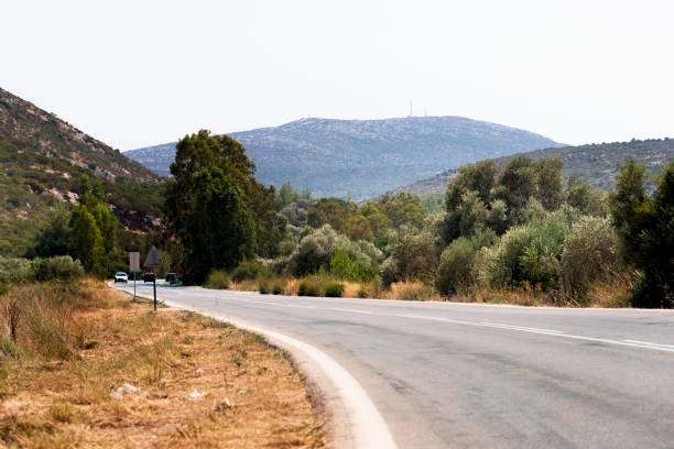 istock Road with one Straight line and dashed line for photo manipulation with different angles and heights. 1141071191