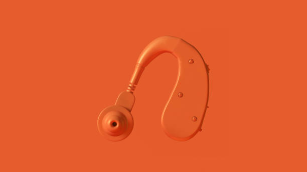 istock Orange Behind the Ear Hearing Aid 1141071925