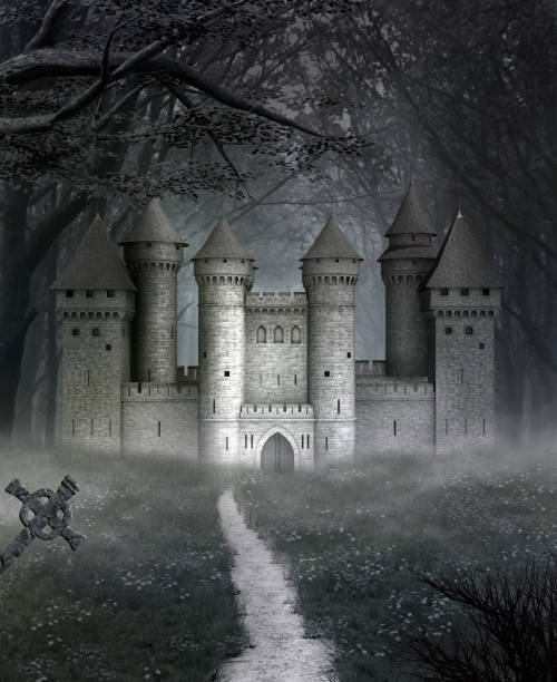 istock Secret footpath to the haunted castle 1141076541