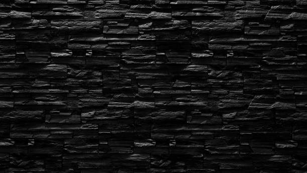 istock Black brick wall texture, brick surface for background. Vintage wallpaper. 1141076851