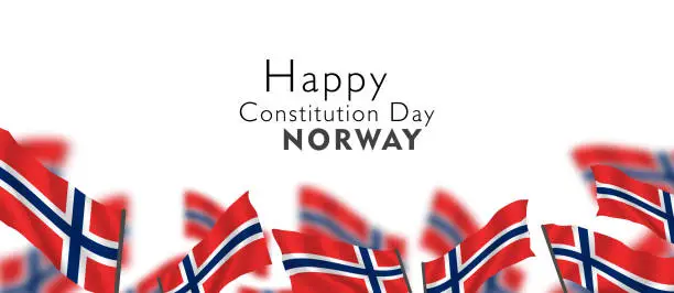 Vector illustration of The celebration of the Norwegian Constitution Day