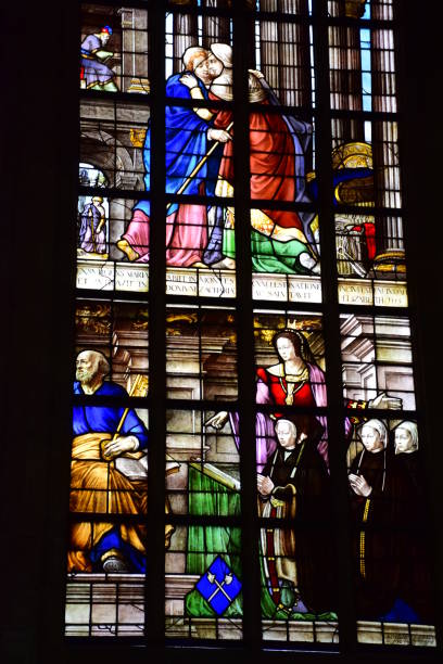 istock Stained glass windows inside the Oude Kerk in central Amsterdam in the Netherlands 1141081096