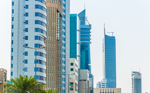 Detail of skyscrapers in Kuwait