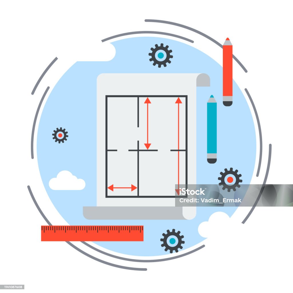 Vector Example Architecture Architecture Vector Concept Stock Illustration - Download Image Now ...