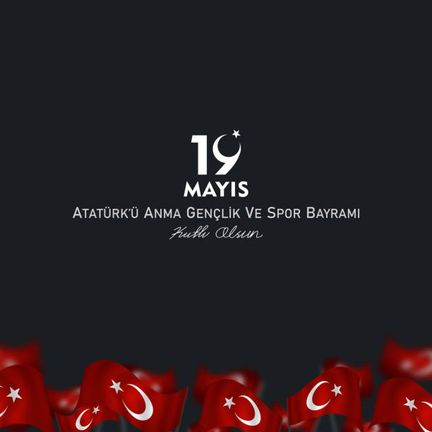 19. mai, gedenkfeier atatürk, jugend-und sporttag (19. mai, atatürk-gedenktag jugend-und sporttag) vektordarstellung. - 19 stock-grafiken, -clipart, -cartoons und -symbole