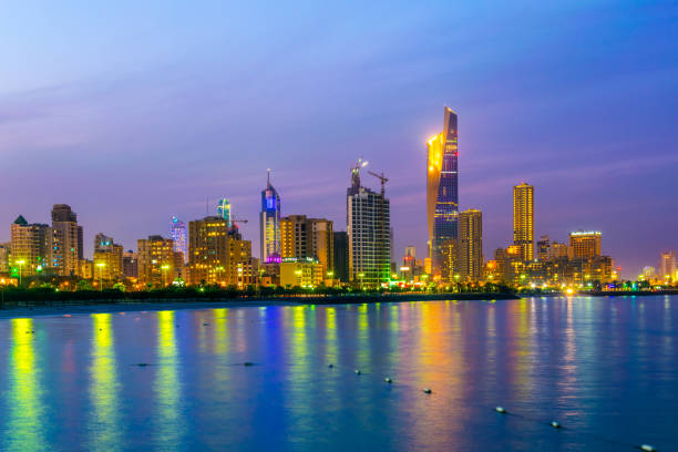 istock Skyline of Kuwait during night. 1141094896