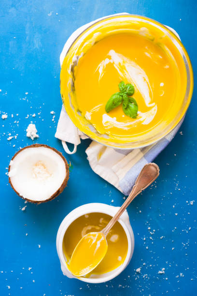 Pumpkin soup with coconut cream