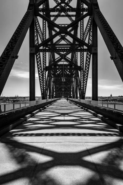 istock The Purple People Bridge in Black and White 1141096553