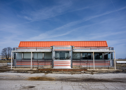 An abandoned diner in the middle of Indiana
