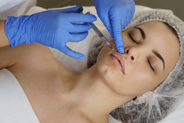 istock Aesthetic cosmetology. Face lift 1141110682