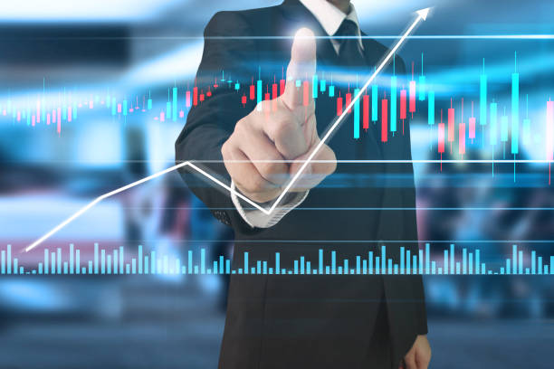 istock Businessman plan graph growth and increase of chart positive indicators 1141114557