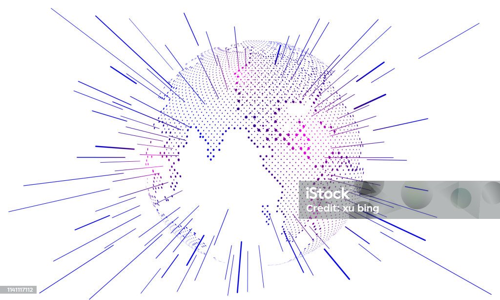 Abstract World Map Concept Artificial Intelligence And Internet Big ...