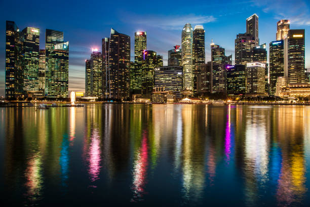 istock Downtown district and Marina bay in Singapore 1141117116