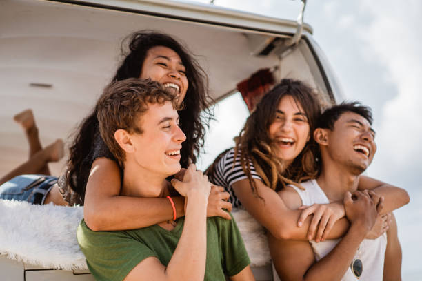 istock Carefree hipster having fun on summer holiday 1141121400