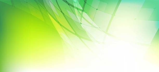 green color circle formen technologie abstrakten hintergrund - green background wave abstract light stock-grafiken, -clipart, -cartoons und -symbole