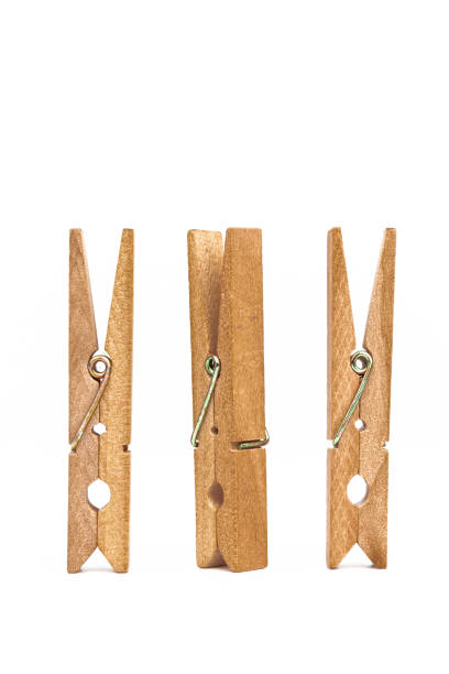 istock Wood clothespins isolated on white background object concept 1141135219