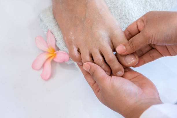 istock A woman is getting a pedicure feet 1141142089