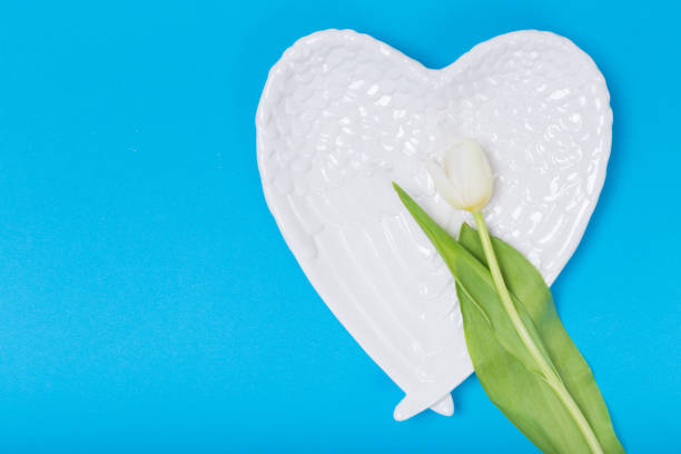 istock Heart form white plate 